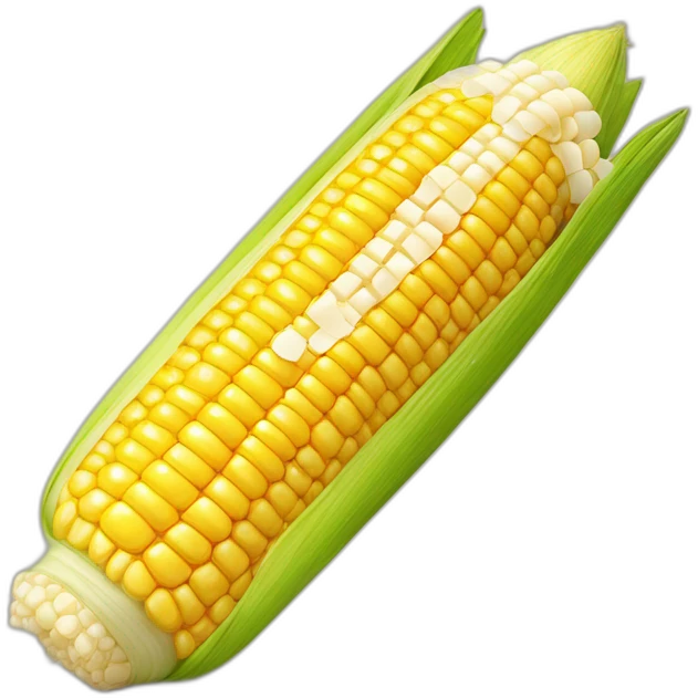 corn on the cob prepared with cheese and pepper mexican style emoji