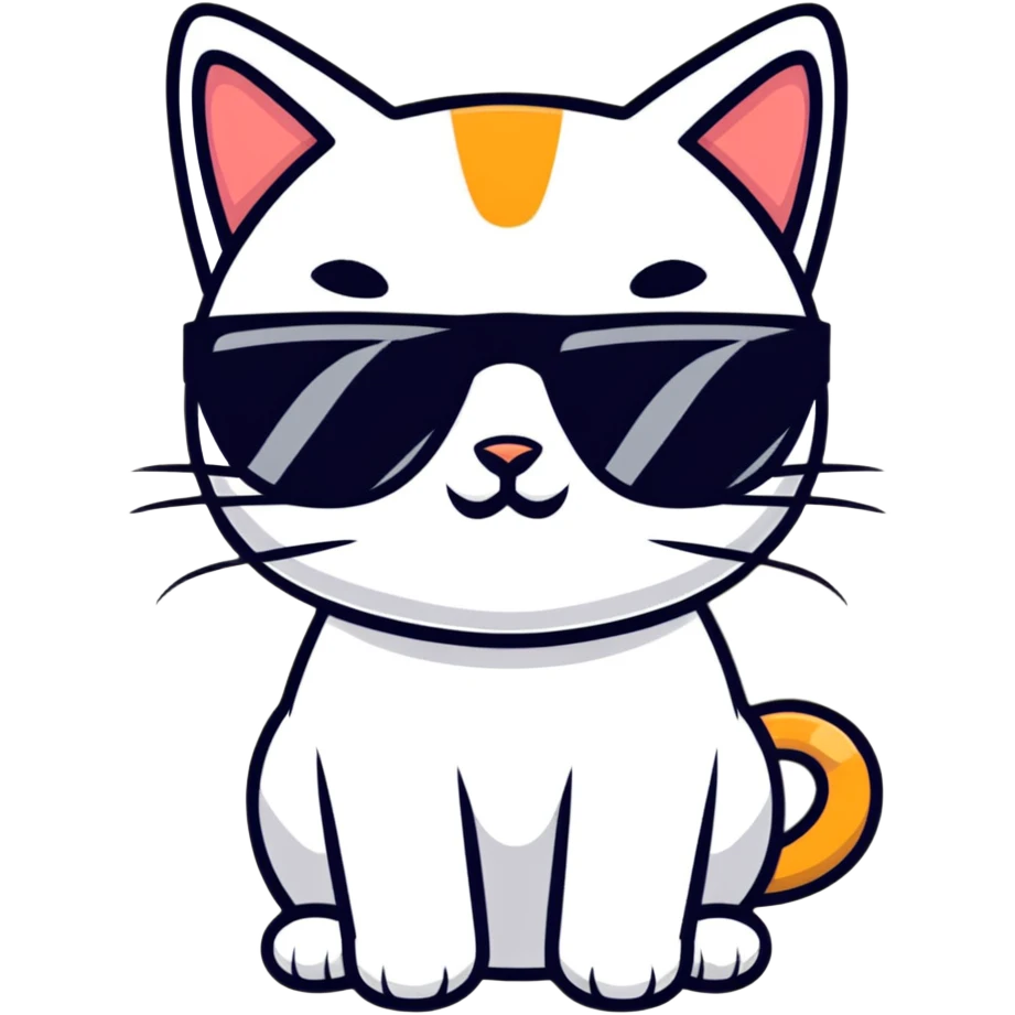 Cat with sunglasses emoji