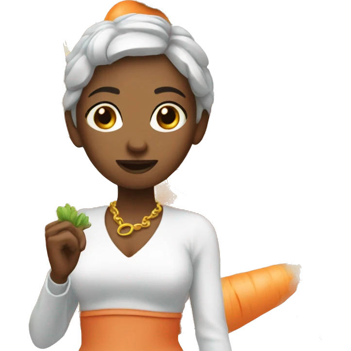 STUNNAGIRL holding a carrot  emoji
