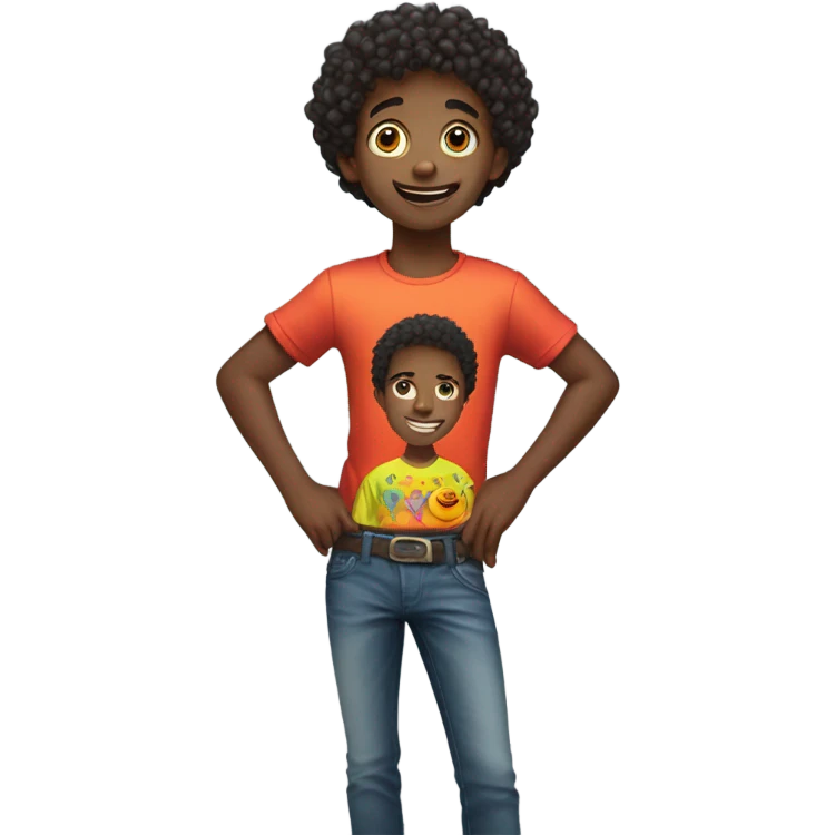 A black autistic kid emoji