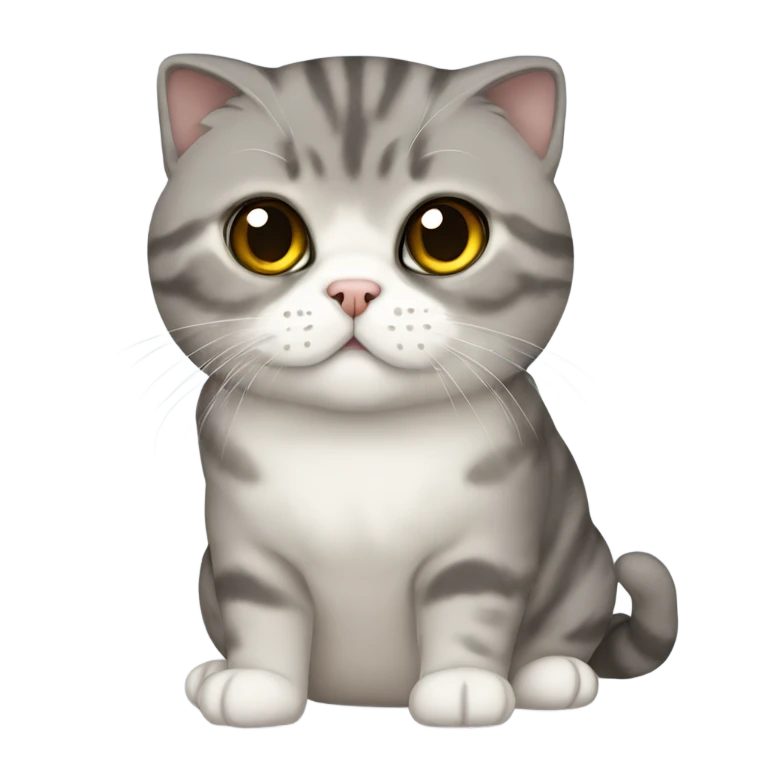 Scottish fold cat emoji
