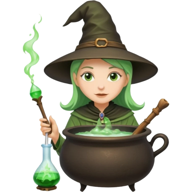 green witch cooking potion emoji