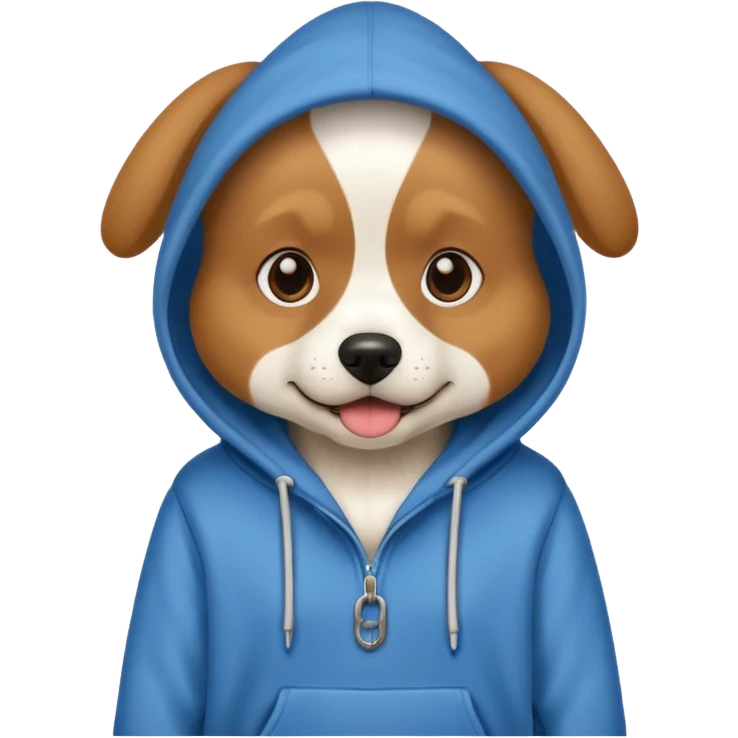 Dog wearing a hoodie  emoji