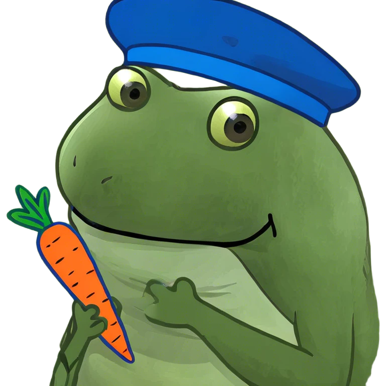 Blue carrot emoji