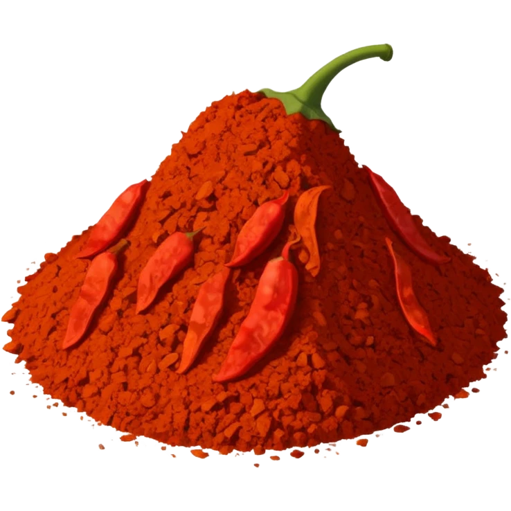 one half chili spice emoji