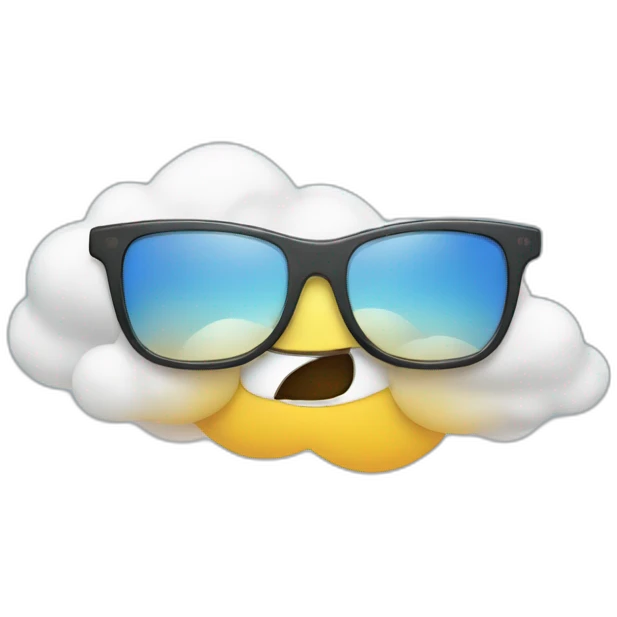 Nuage avec des lunette  emoji