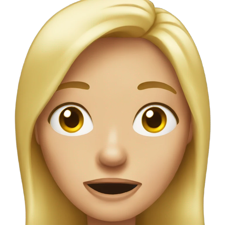 Freaked out blond woman emoji