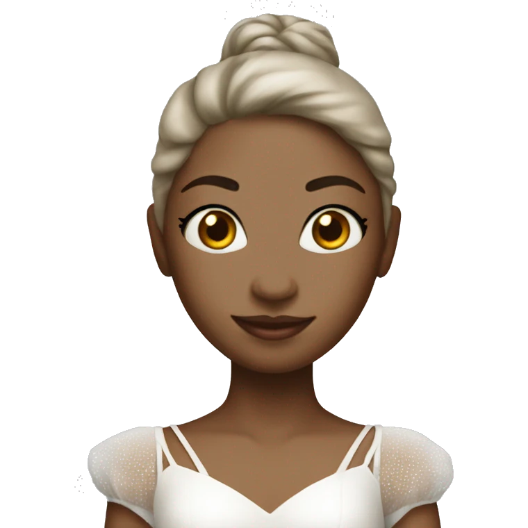 Ballerina with white outfit emoji