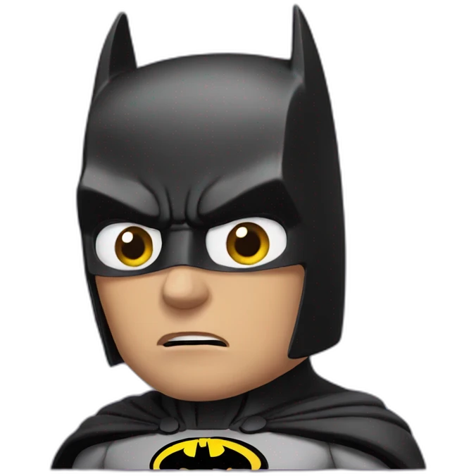Batman thinking intensely  emoji