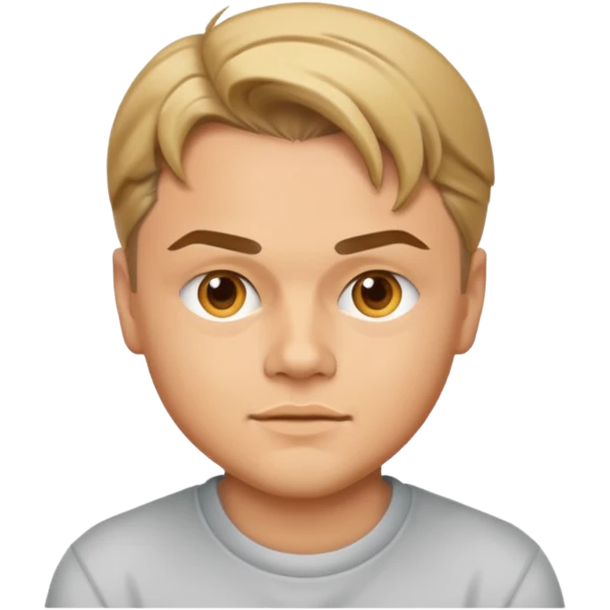 young Leonardo DiCaprio emoji in casual 90s fashion with playful look emoji