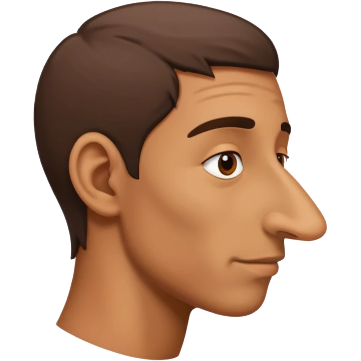 big nose, side view emoji