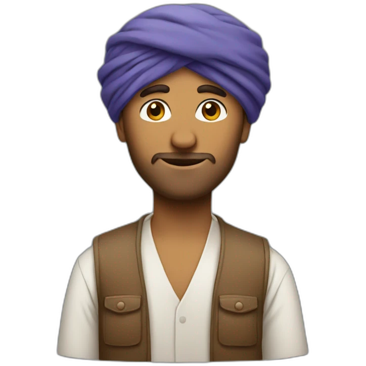 A man standing wearing a turban emoji