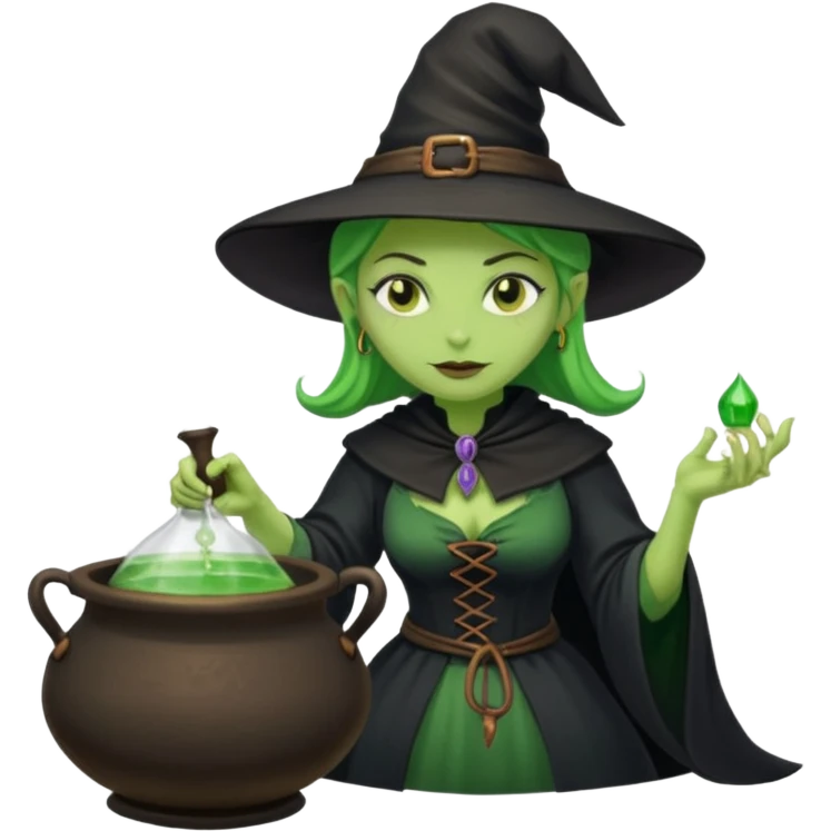 green witch cooking potion emoji