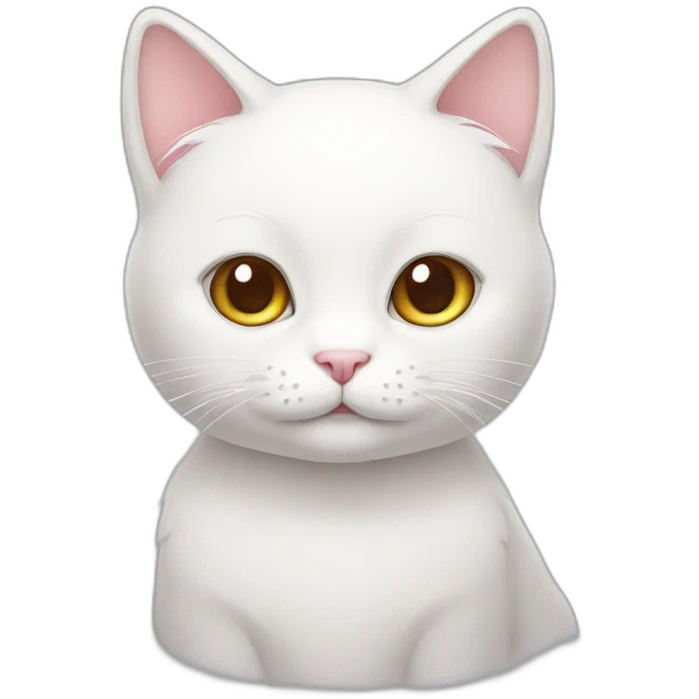 white cat kawaii emoji
