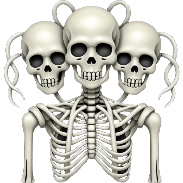 intertwined wires with undead elements, Giger-inspired, dark, surreal emoji