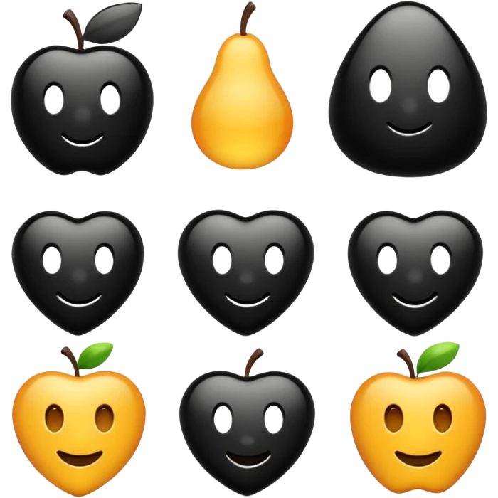 Objetos negros emoji
