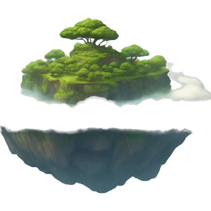 Floating island in the clouds emoji