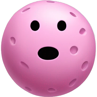 light pink pickle-ball ball, no face emoji