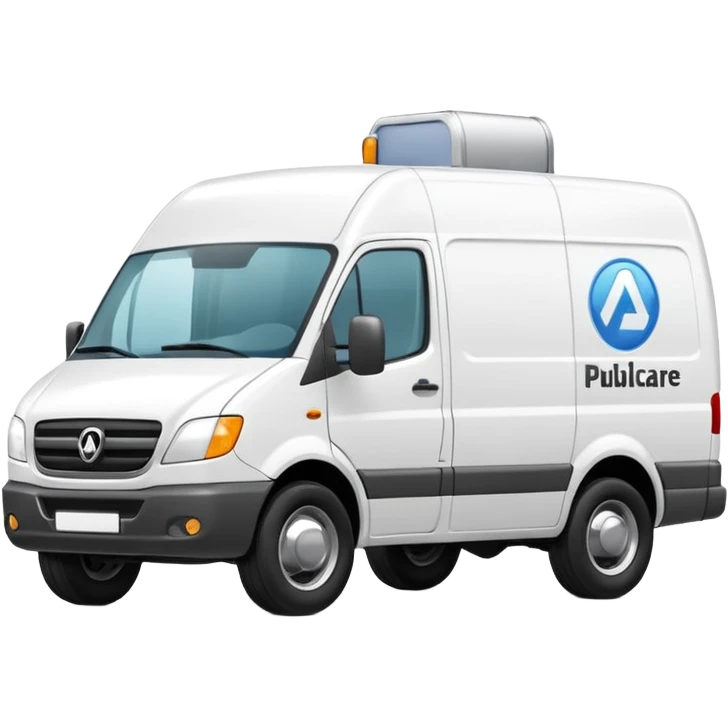 delivery by van, Logo "Publicare" emoji