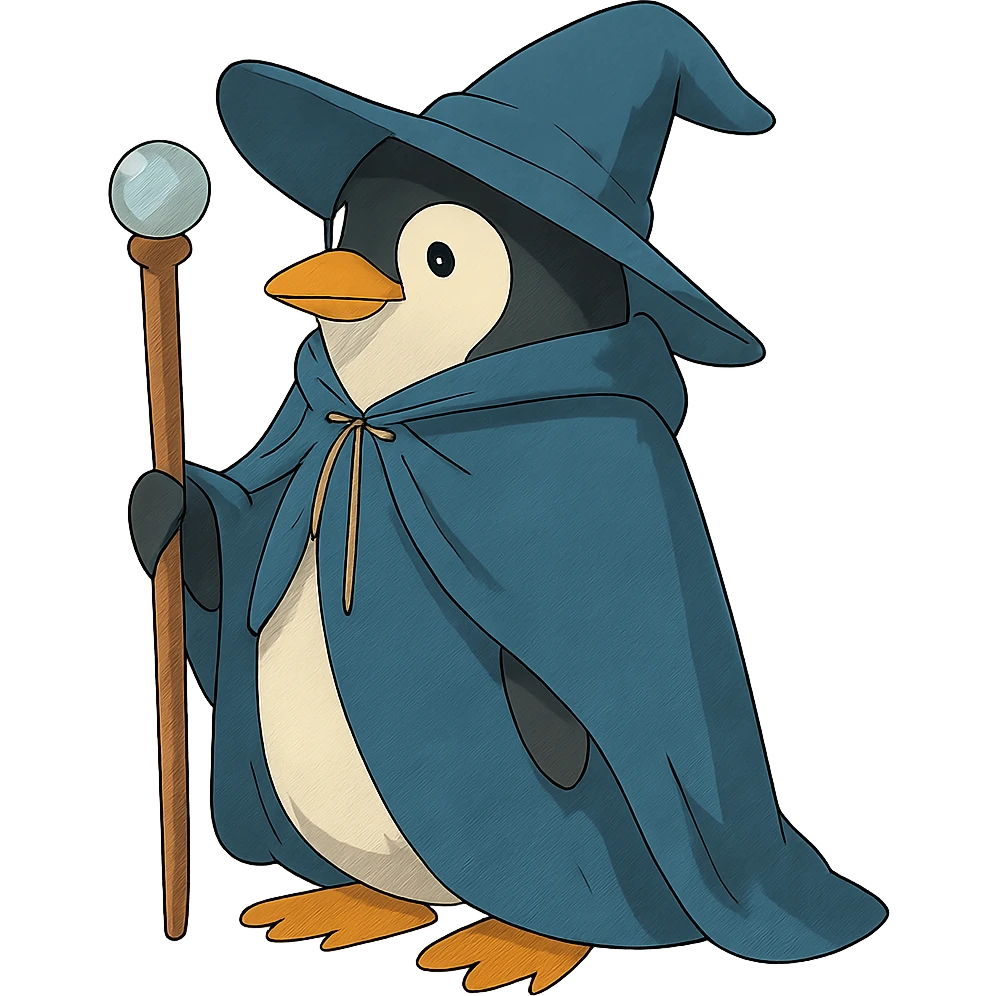 penguin wizard emoji