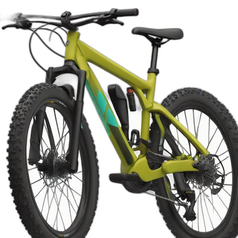 mountain bike in #000575 and #a0febf colors emoji