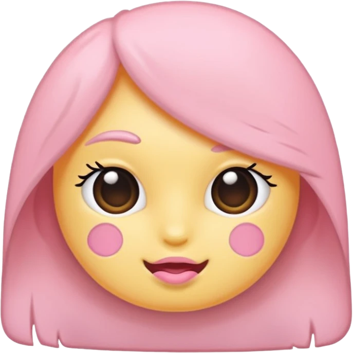 Soft pembe tarzında pembe pastel renginde ifadeler emoji