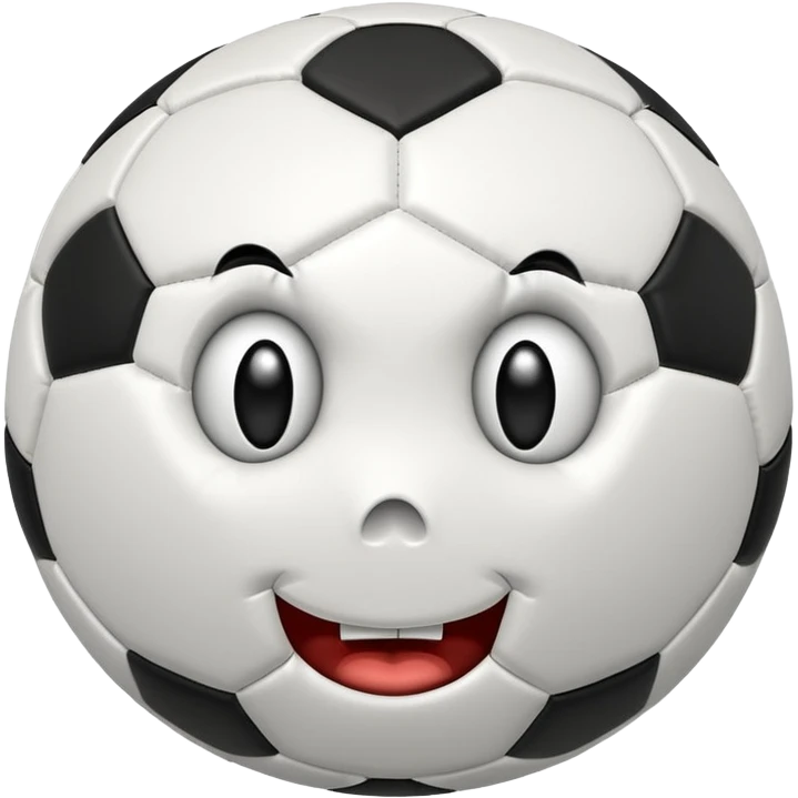 BALON DE FUTBOL CON CARAS ASOMBRO emoji