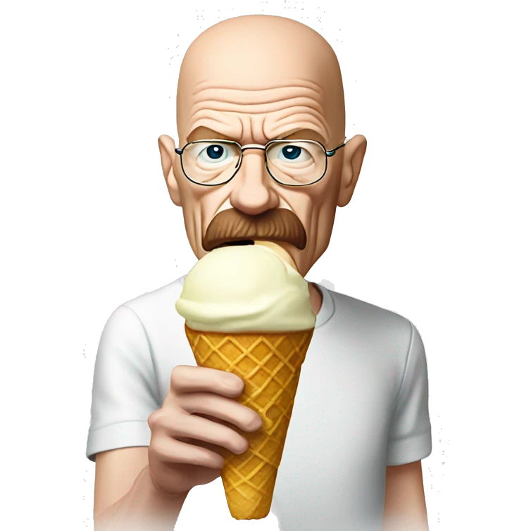 Walter White licking ice cream cone emoji
