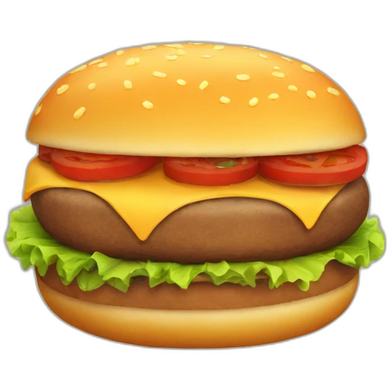 Fat beef patty emoji