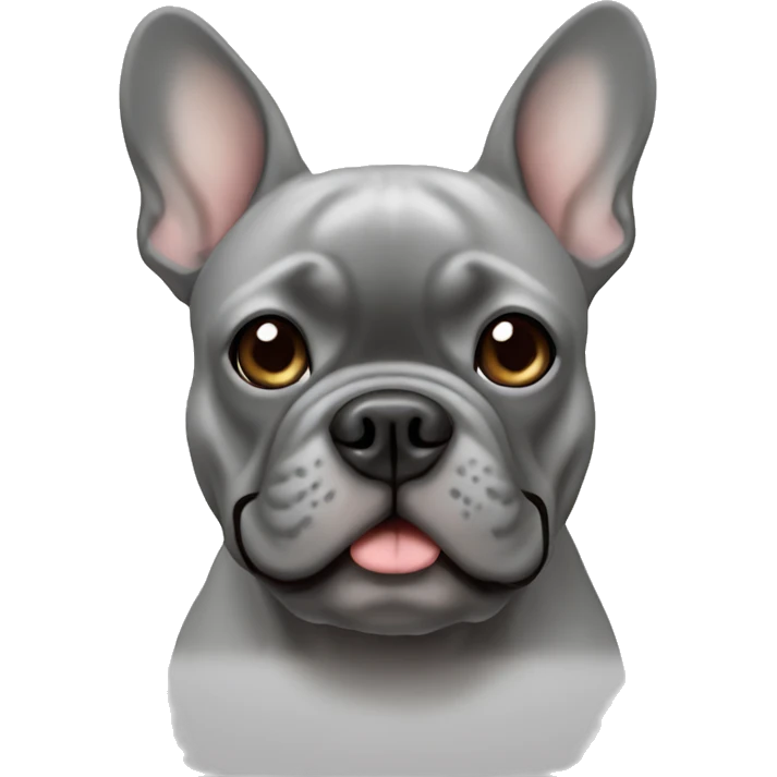 gray french bulldog emoji