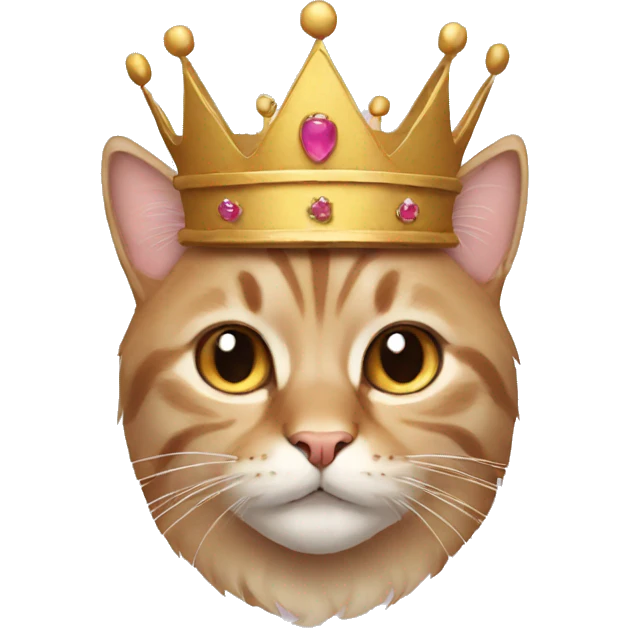 A cat with a crown emoji