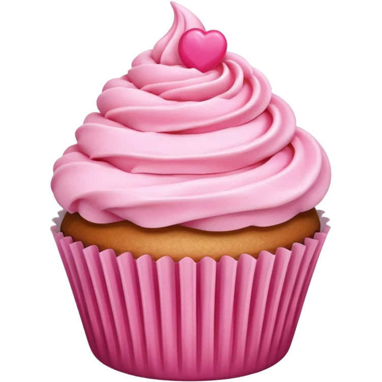 Cupcake with pink icing emoji
