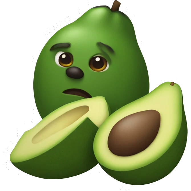 Aguacate asustado emoji