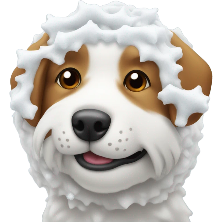 Dog eating snow emoji