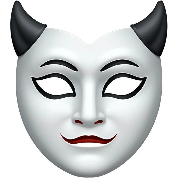  white theater mask  emoji
