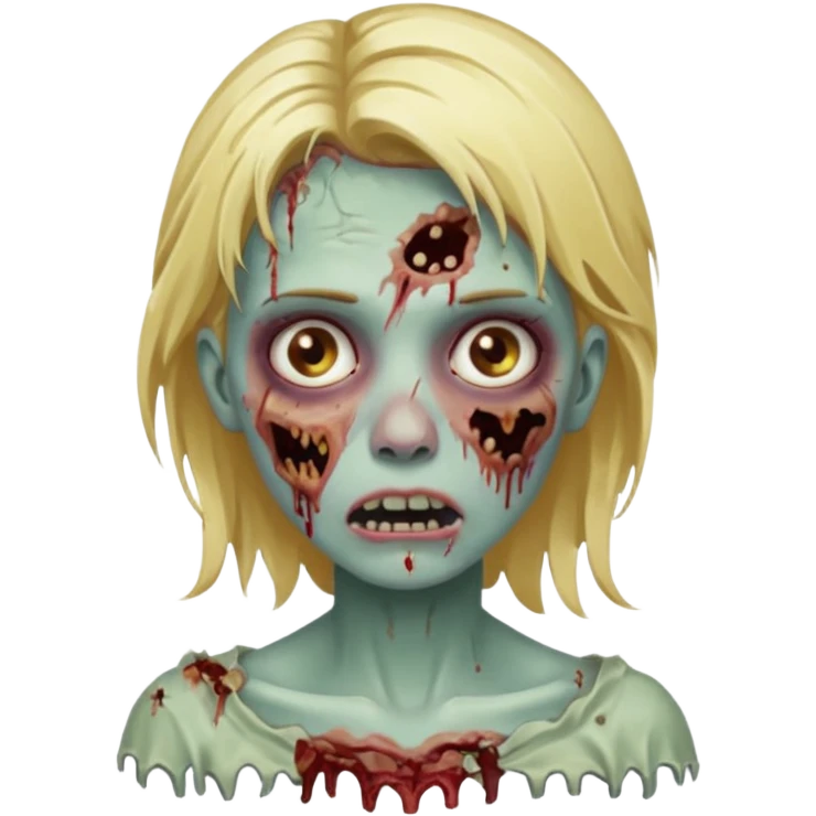 girl zombie with blonde hair emoji