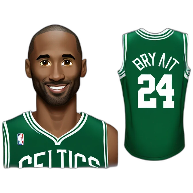 kobe bryant with boston celtics jersey emoji