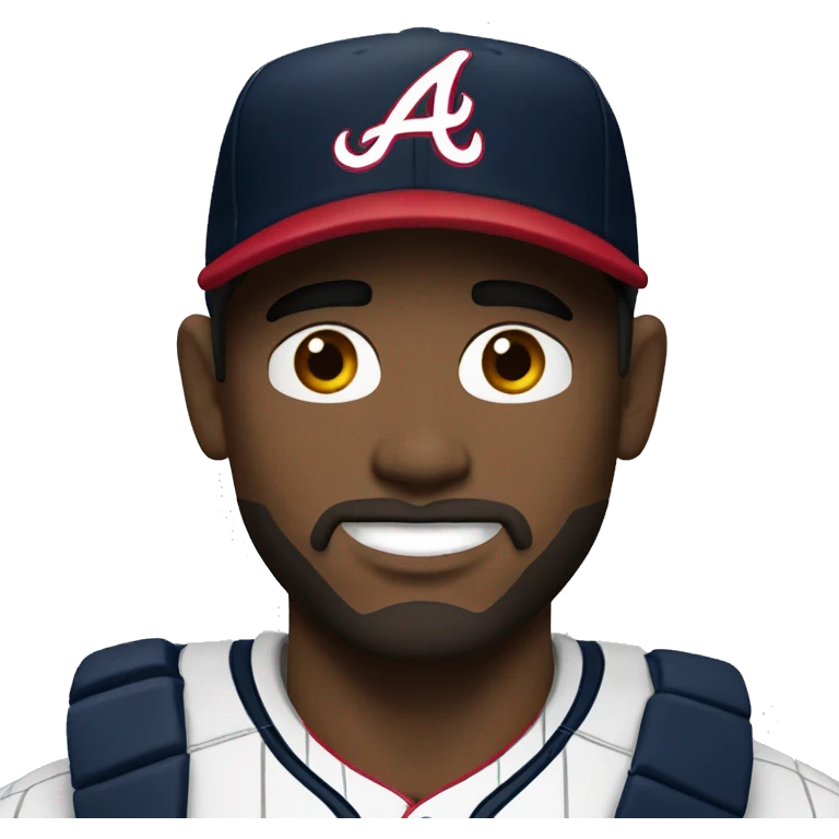 White Guy Atlanta Braves Icon as a Emjoi emoji