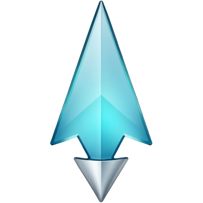 transparent glass arrow emoji