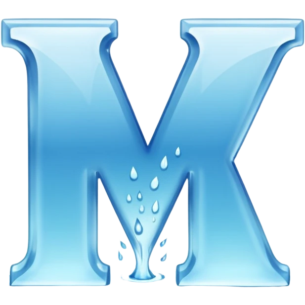the letter V made out of water emoji