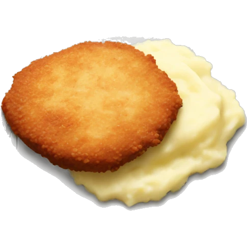Cutlet with mashed potatoes emoji
