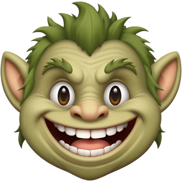Trolls face emoji