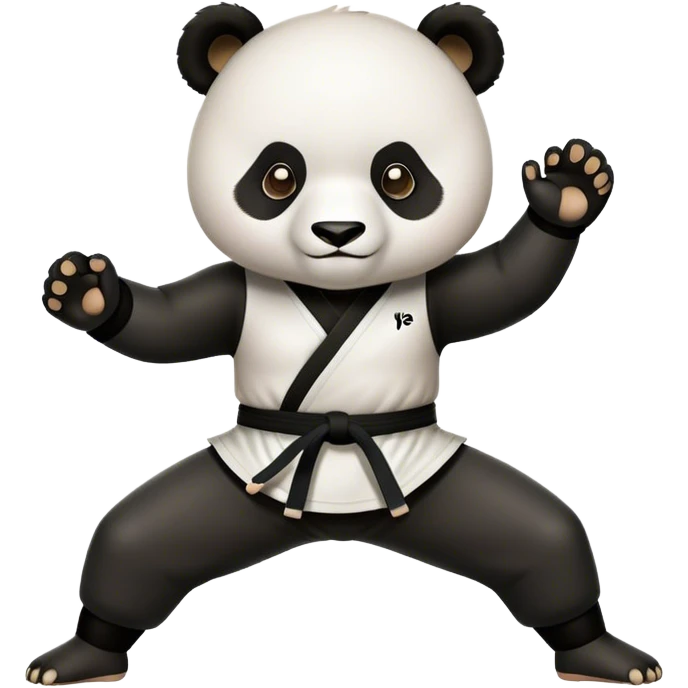 panda performing martial arts emoji