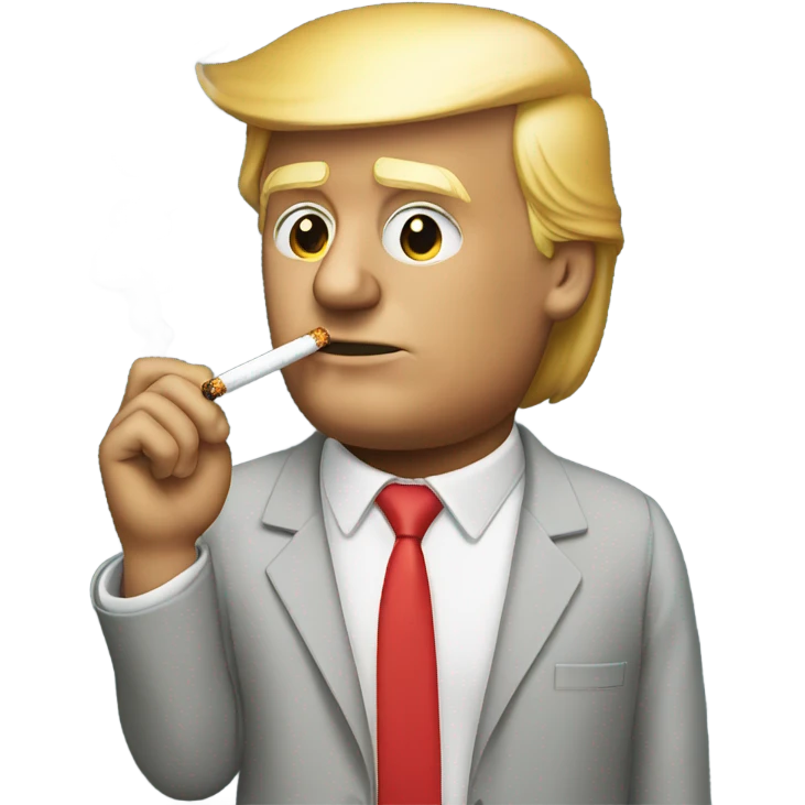 Donald trump with a cigarette  emoji
