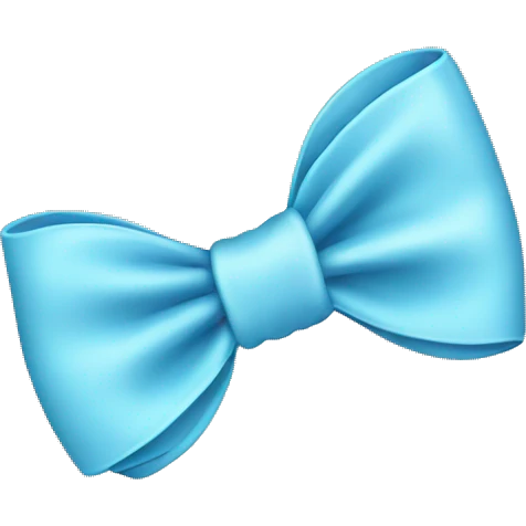 Baby blue bow emoji