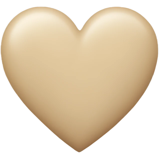 Beige heart  emoji