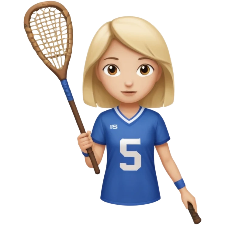 girl holding a hurling stick emoji