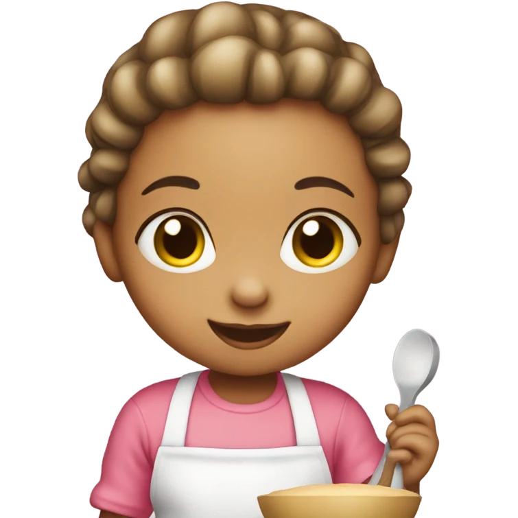 Baby girl baking  emoji
