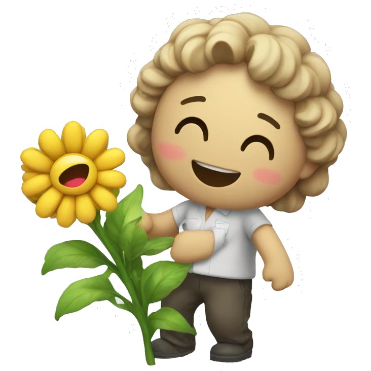 care and flower fell happy  emoji