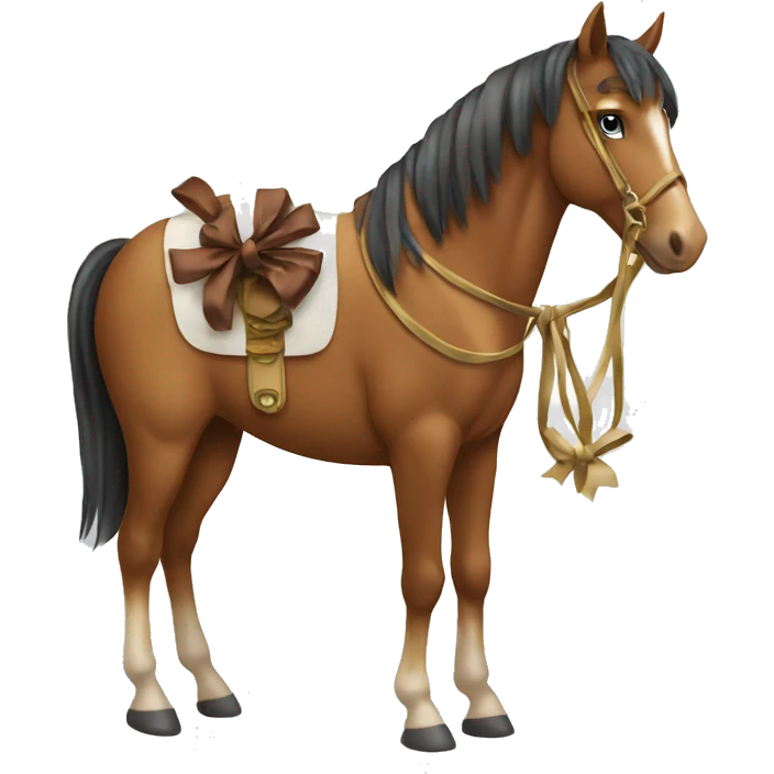 horse with a bow emoji